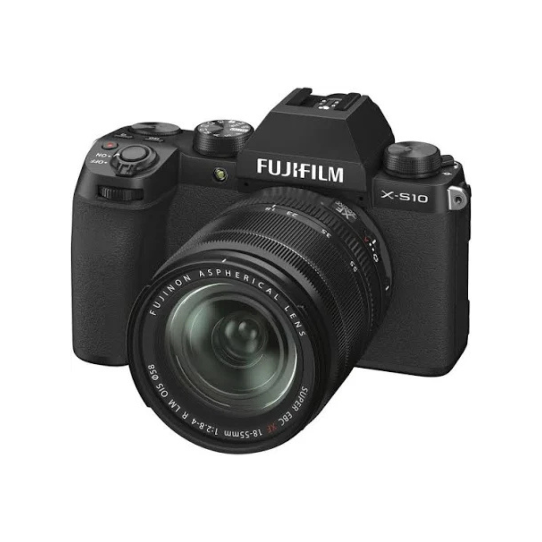 FUJIFILM X-S10 Mirrorless Camera with 18-55mm f/2.8-4 Lens Kit – Front View