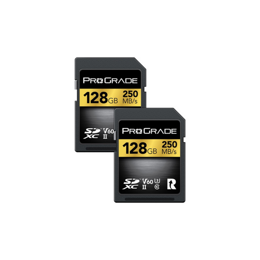 PROGRADE Digital SDXC UHS-II V60 MEMORY CARD (128GB) - 2PACK