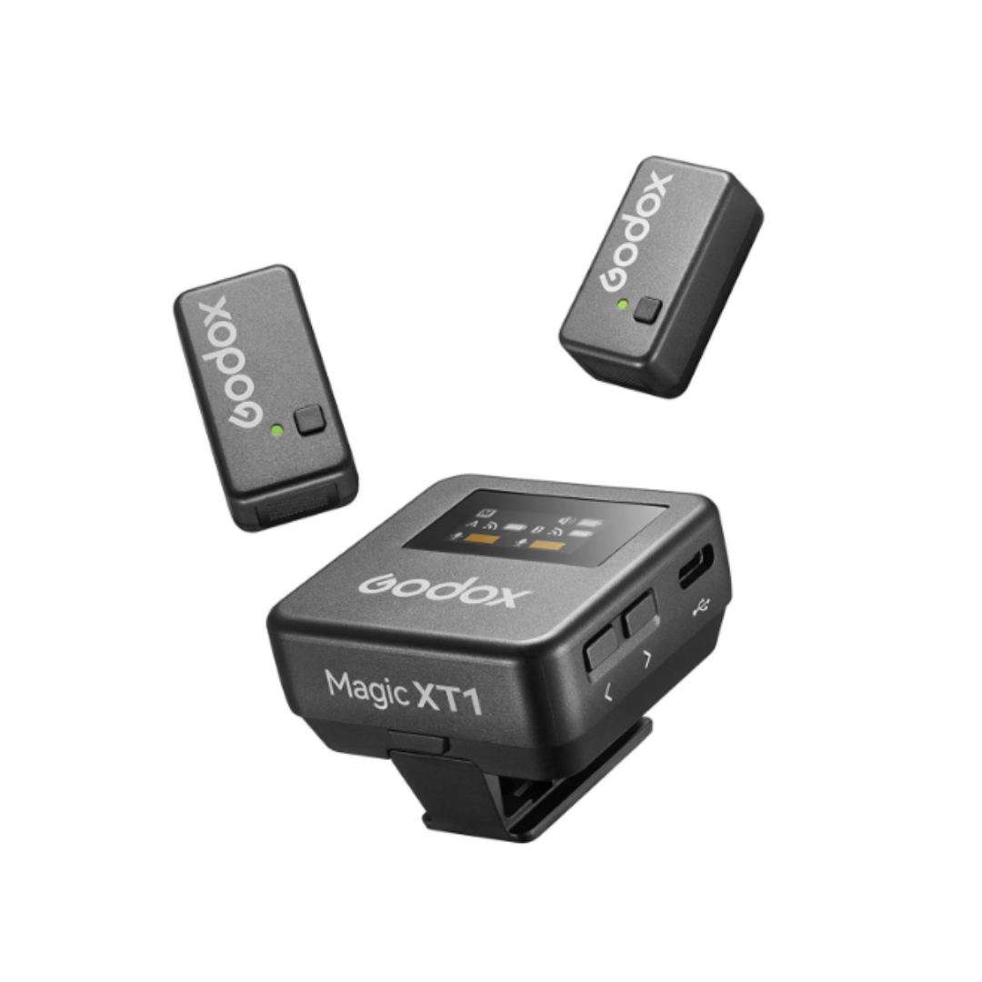 Godox Magic XT1 Wireless Microphone System with transmitter and receiver