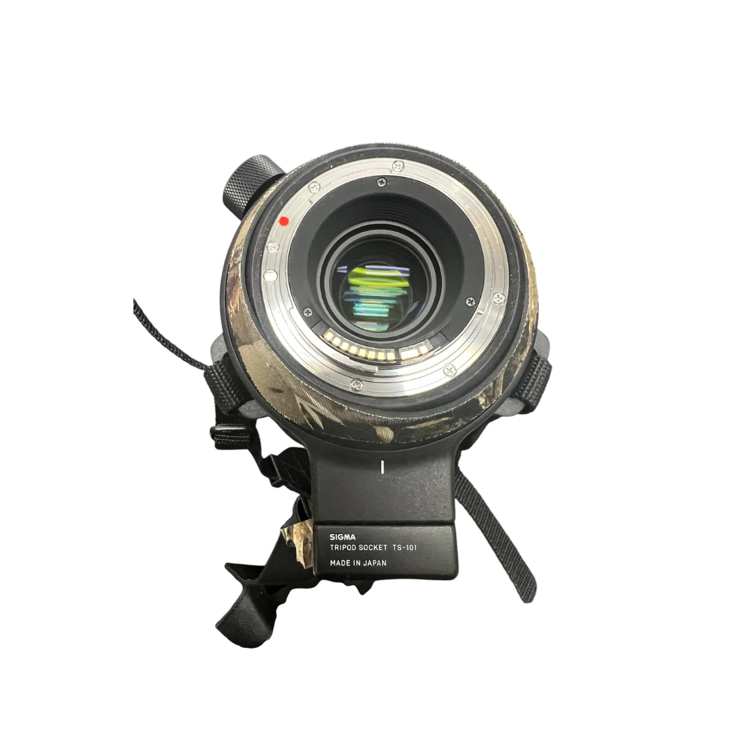 Used Sigma 60-600mm f/4.5-6.3 DG OS HSM Sports ultra-telephoto zoom lens with optical stabilization for wildlife, sports, and bird photography available at Camera Club.