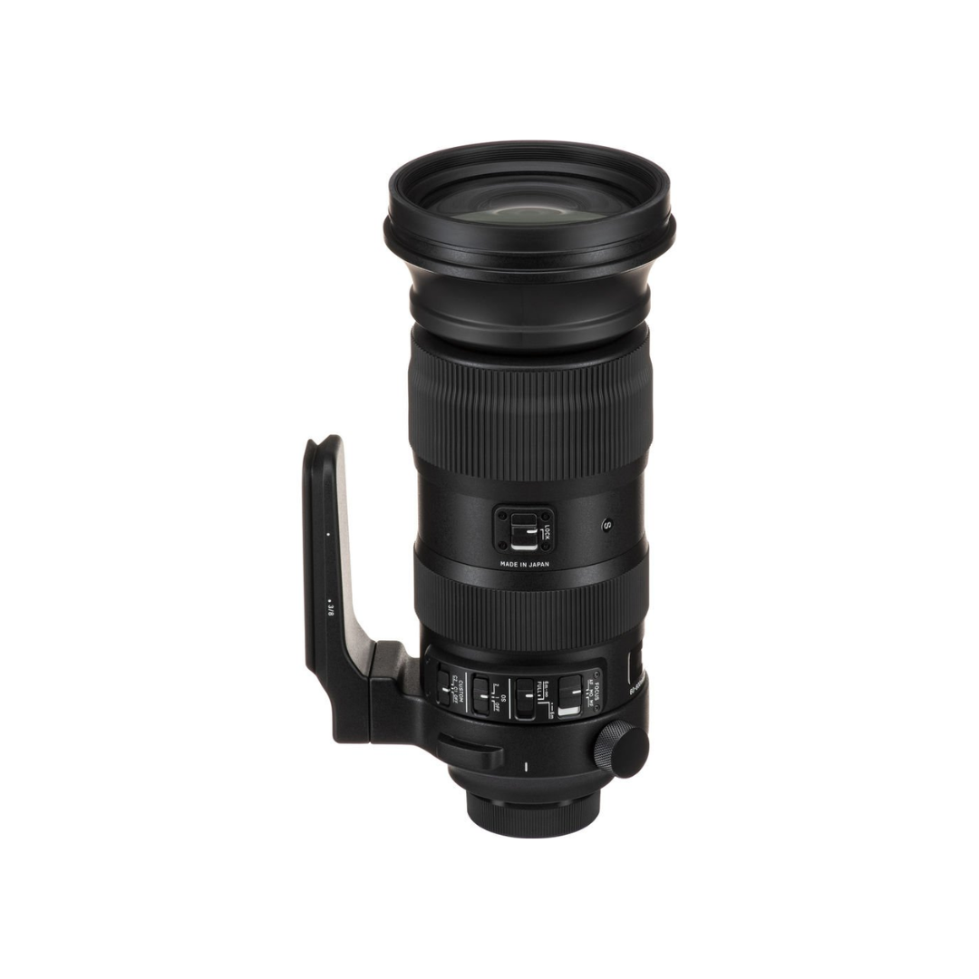 Used Sigma 60-600mm f/4.5-6.3 DG OS HSM Sports ultra-telephoto zoom lens with optical stabilization for wildlife, sports, and bird photography available at Camera Club.