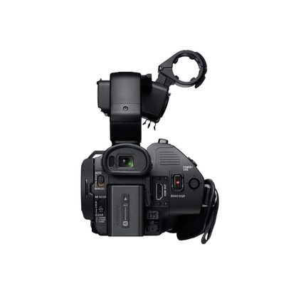 Used Sony HXR-NX80 4K HD NXCAM Camcorder with professional 4K video recording, compact handheld design, available at Camera Club.