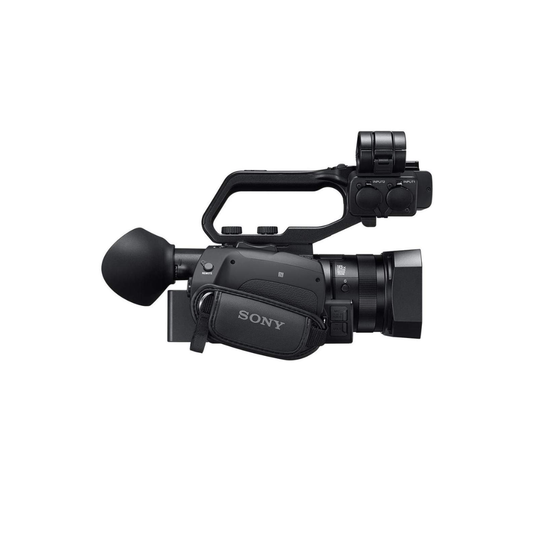 Used Sony HXR-NX80 4K HD NXCAM Camcorder with professional 4K video recording, compact handheld design, available at Camera Club.