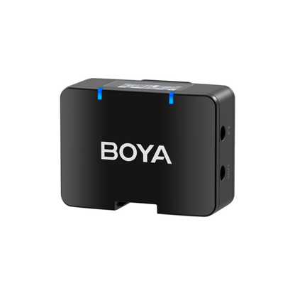 BOYA BOYAMIC wireless microphone setup with camera and smartphone