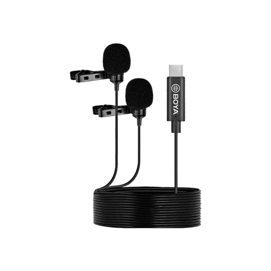 BOYA BY-M3D dual lavalier USB-C microphone for Android smartphones and recording