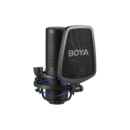 BOYA BY-M1000 Pro condenser microphone studio recording mic with shock mount