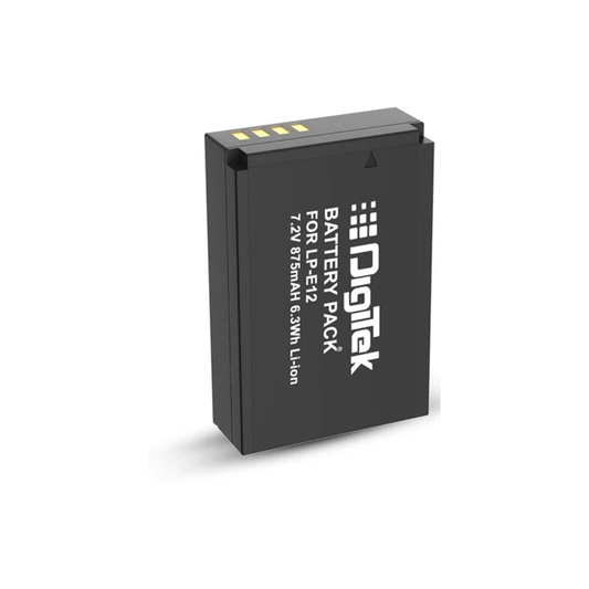 Digitek LP E12 rechargeable battery for cameras, high-capacity power