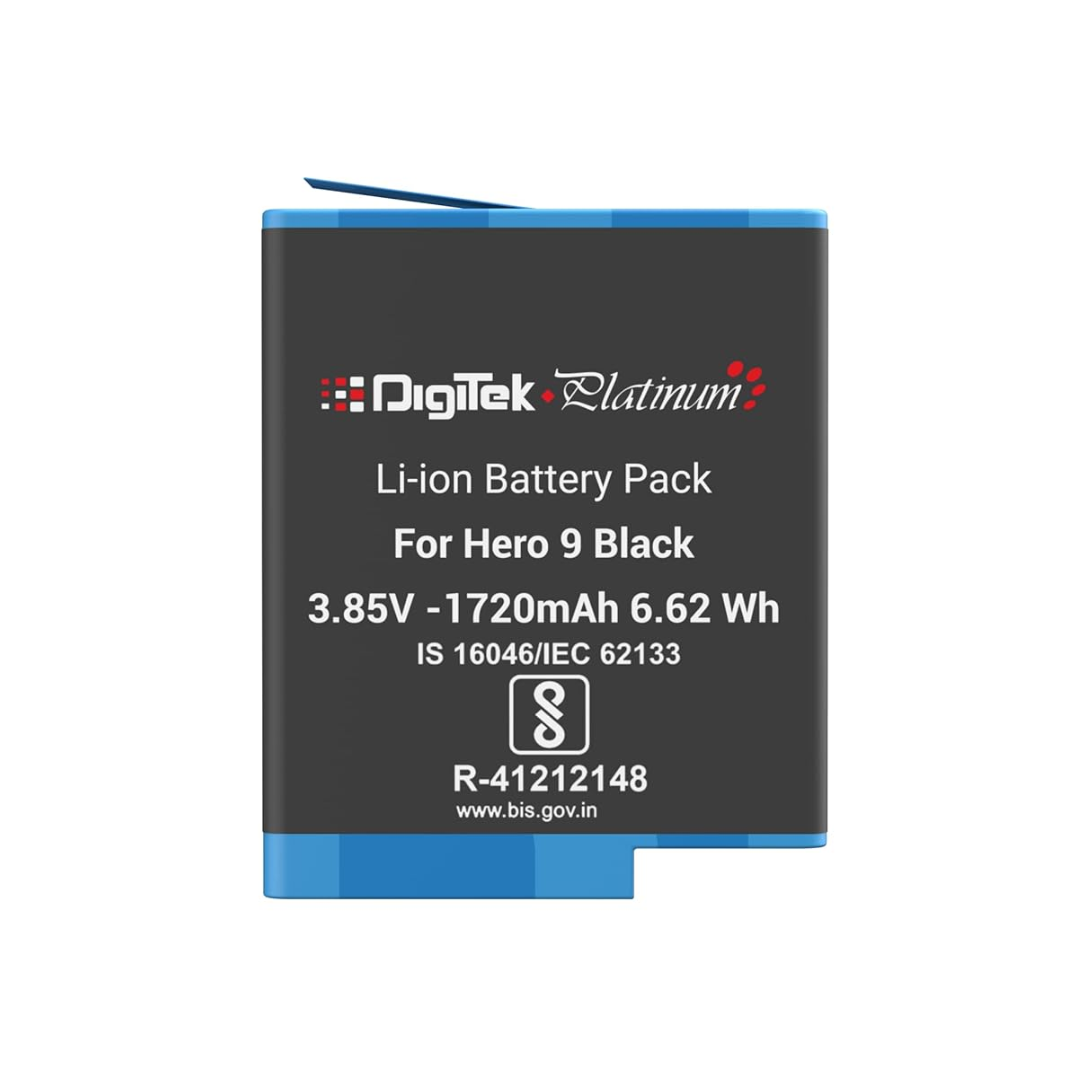 Digitek Hero 9/10/11/12 camera battery for extended shooting