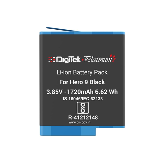 Digitek Hero 9/10/11/12 camera battery for extended shooting