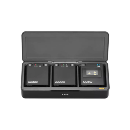 GODOX Virso M2 wireless microphone system with dual transmitters and receiver for clear audio recording