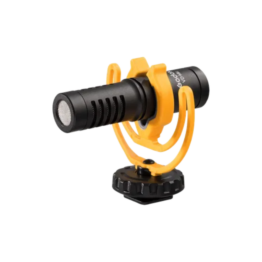 Godox VD-Mic shotgun microphone mounted on camera for clear directional audio recording