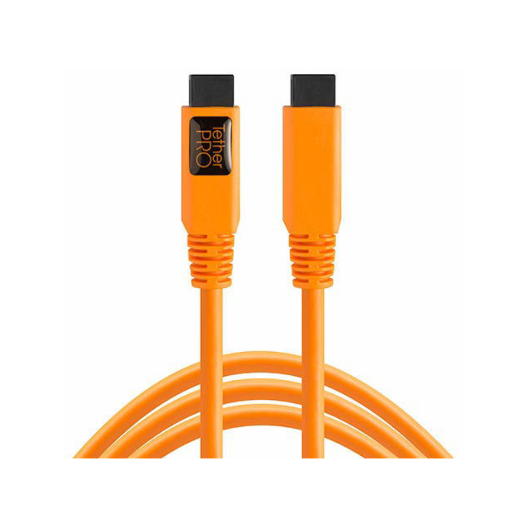 Tether Tools TetherPro FW800 15ft orange cable for fast and reliable camera-to-computer tethering