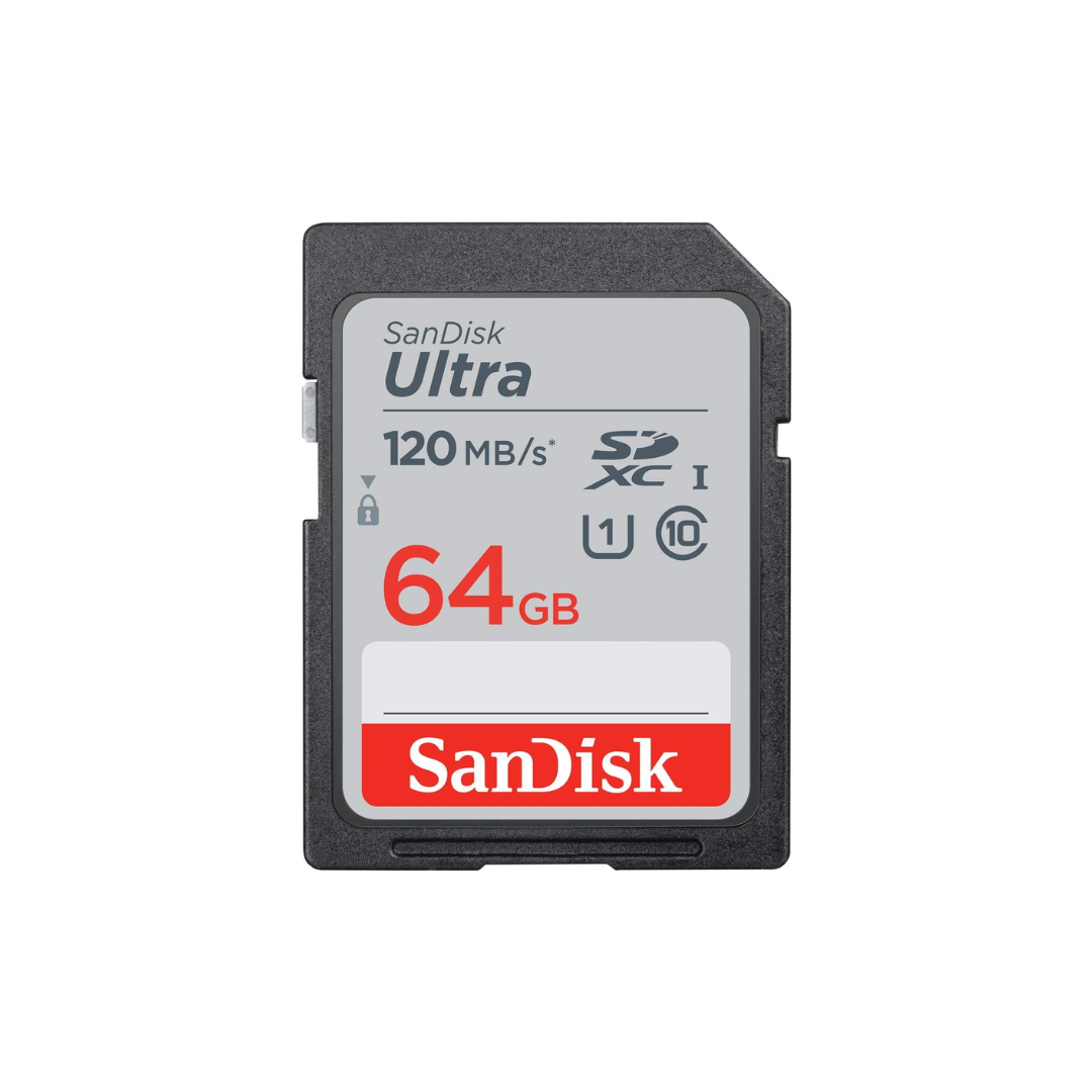 SanDisk SD Card with 120 to 140 MB/s read/write speed