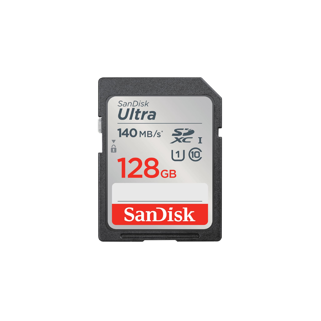 SanDisk SD Card with 120 to 140 MB/s read/write speed