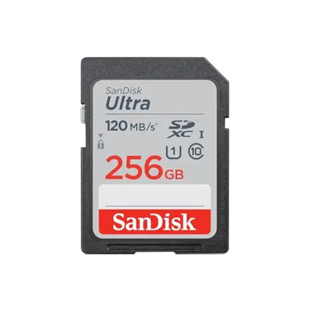 SanDisk SD Card with 120 to 140 MB/s read/write speed