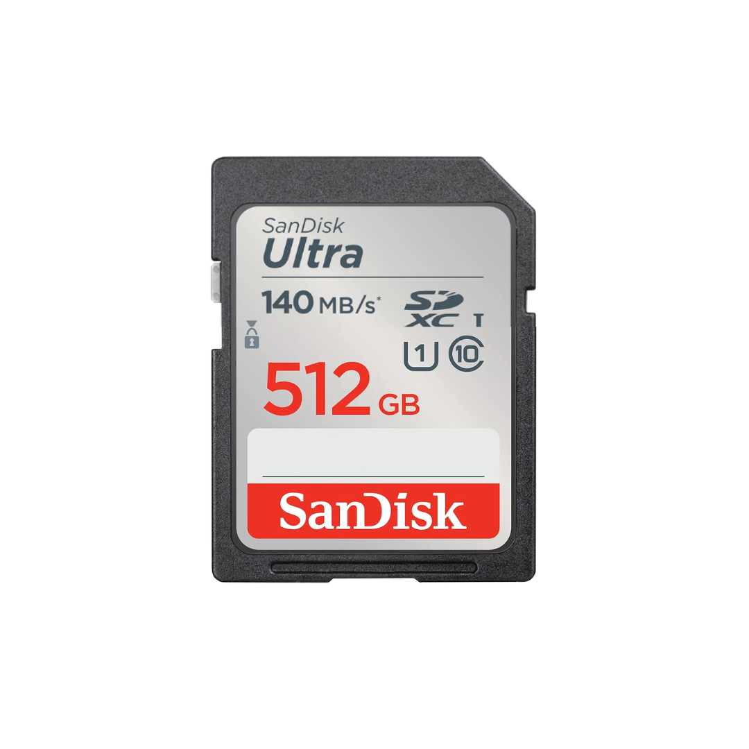 SanDisk SD Card with 120 to 140 MB/s read/write speed