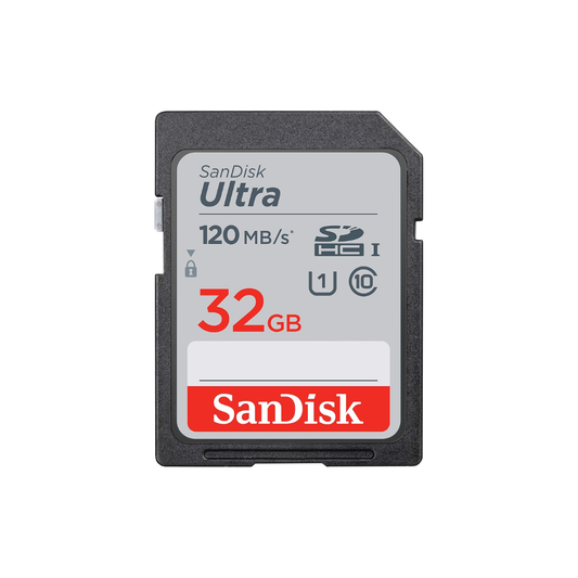 SanDisk SD Card with 120 to 140 MB/s read/write speed