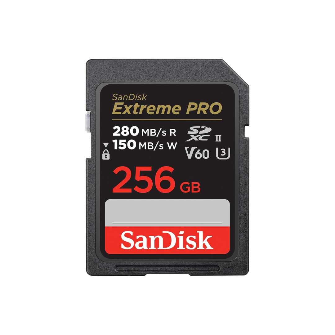 SanDisk SD Card Extreme Pro V60 280MB/s high-speed memory card for cameras