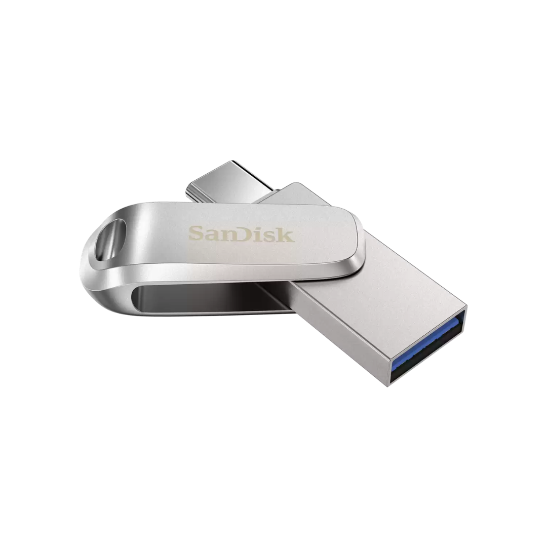SanDisk Ultra Dual Drive Luxe Type-C DDC6 USB 3.1 metal flash drive with dual connectors for Type-C and Type-A devices