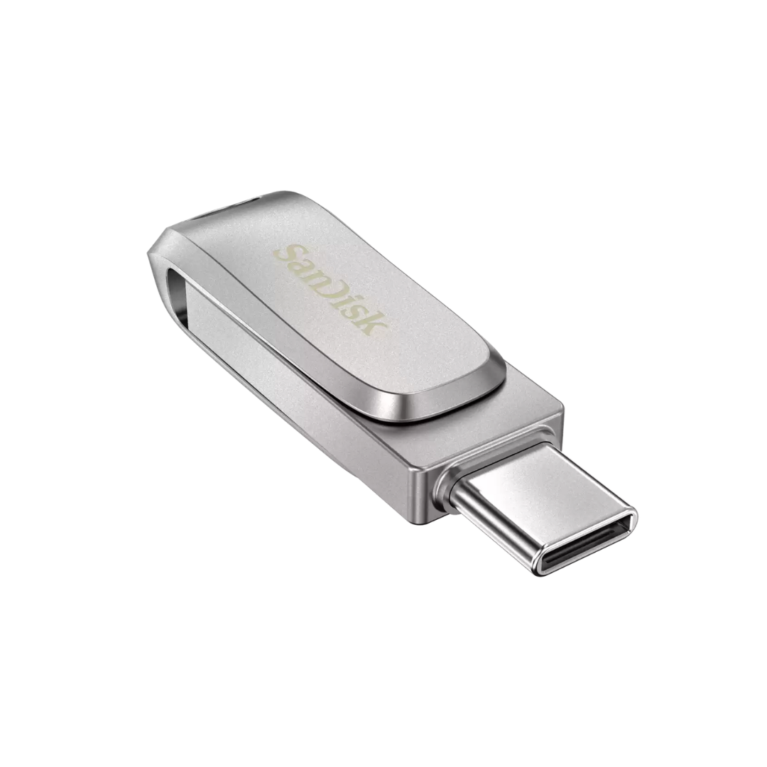 SanDisk Ultra Dual Drive Luxe Type-C DDC6 USB 3.1 metal flash drive with dual connectors for Type-C and Type-A devices