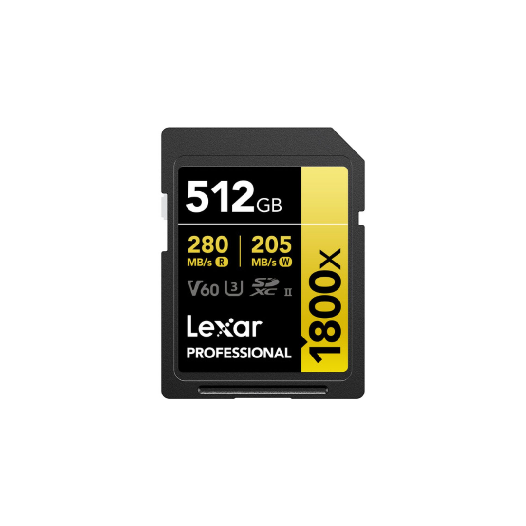 Lexar Professional Gold V60 1800x SDXC UHS-II high speed memory card