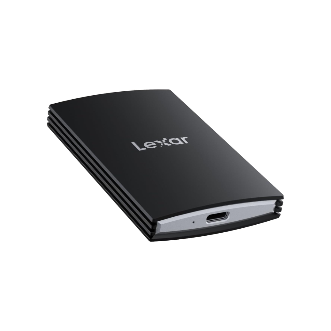 Lexar SL700 Portable SSD in sleek black design with high-speed transfer