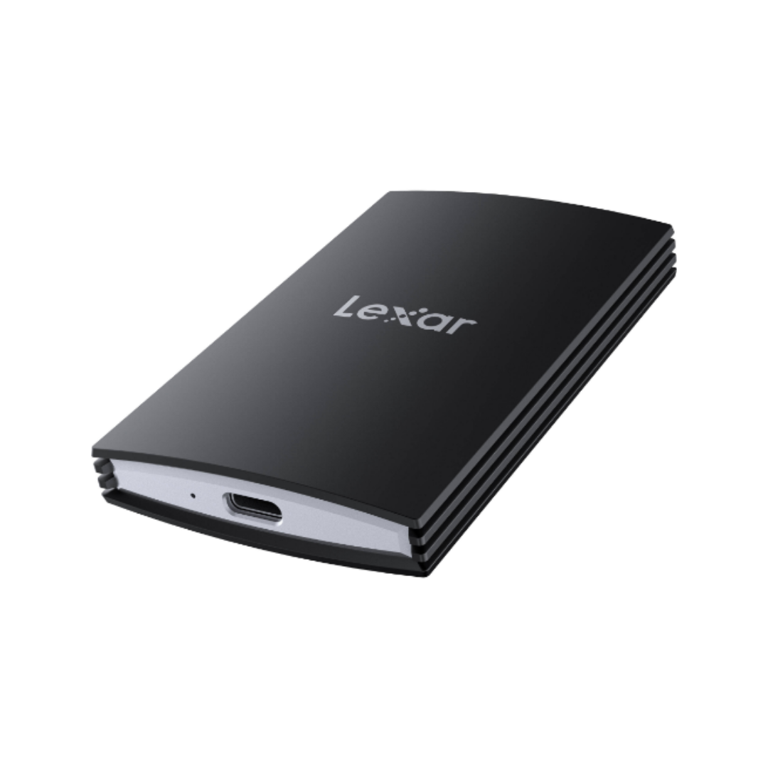 Lexar SL700 Portable SSD in sleek black design with high-speed transfer