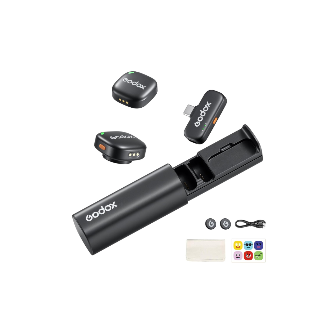 GODOX C01 Kit 2 Wireless Microphone with Receiver and Lavalier Mic