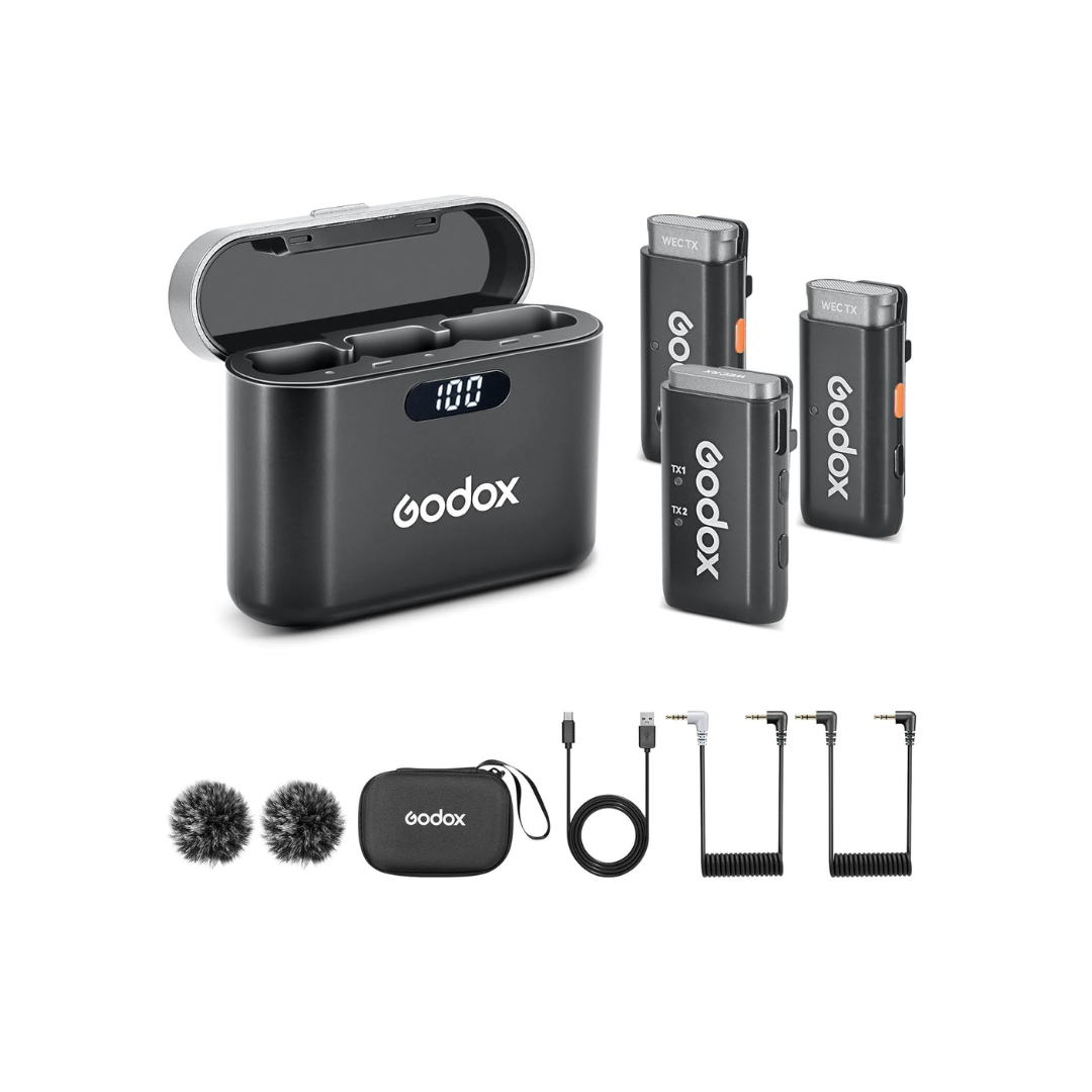 Godox WEC Series wireless microphone system for clear audio recording