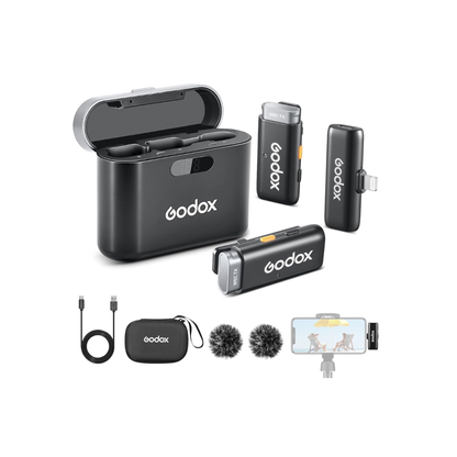 Godox WES1 Kit 2 wireless microphone system with dual transmitters and receiver