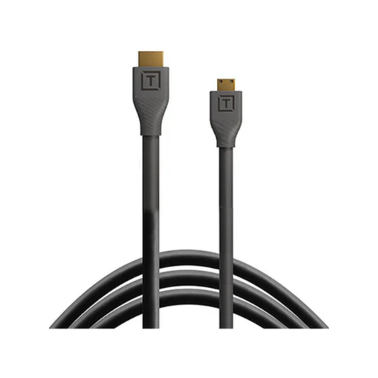 Tether Tools TetherPro HDMI Mini to HDMI 2.0 Cable in black for high-speed camera to monitor connection