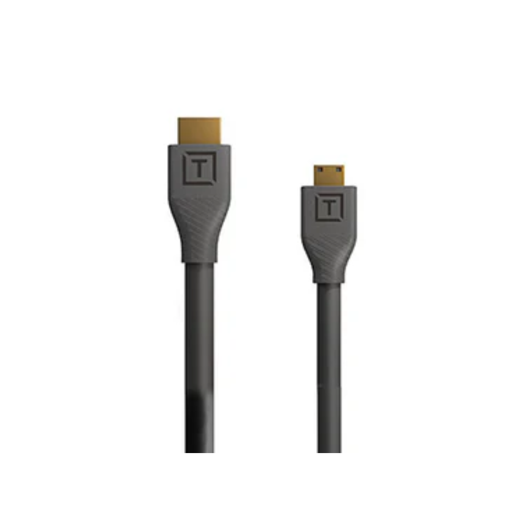 Tether Tools TetherPro HDMI Mini to HDMI 2.0 Cable in black for high-speed camera to monitor connection