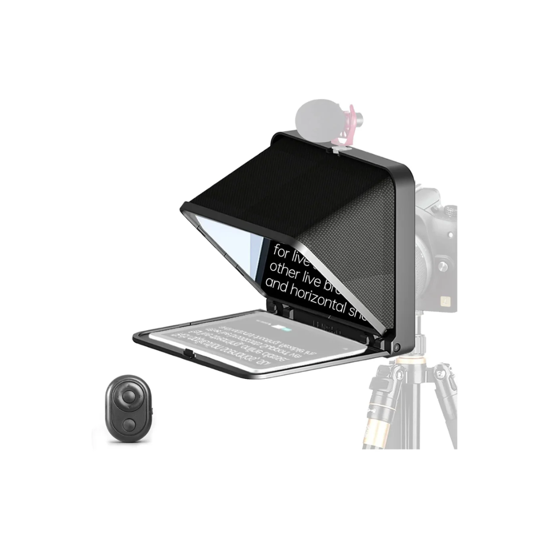 LENSGO TC7 8-inch teleprompter for DSLR camera, tablet and smartphone video recording