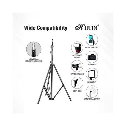 HIFFIN 7FT Heavy Duty Light Stand for studio lighting and camera setup at Camera Club