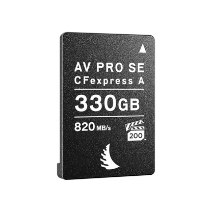 Angelbird AV PRO CFexpress A SE 330GB high-speed memory card for 4K and 8K video recording available at Camera Club