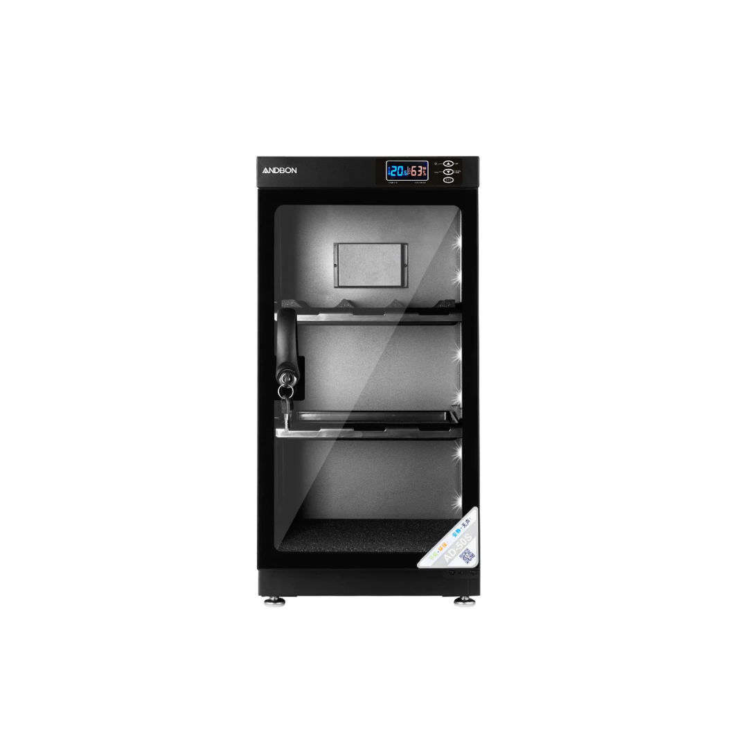 Unboxed Andbon Dry Cabinet AD-50S electronic dry cabinet for camera and lens moisture protection available at Camera Club
