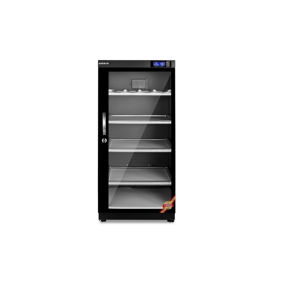 Unboxed Andbon DS-125S dry cabinet for camera, lens and photography gear storage with humidity control at Camera Club
