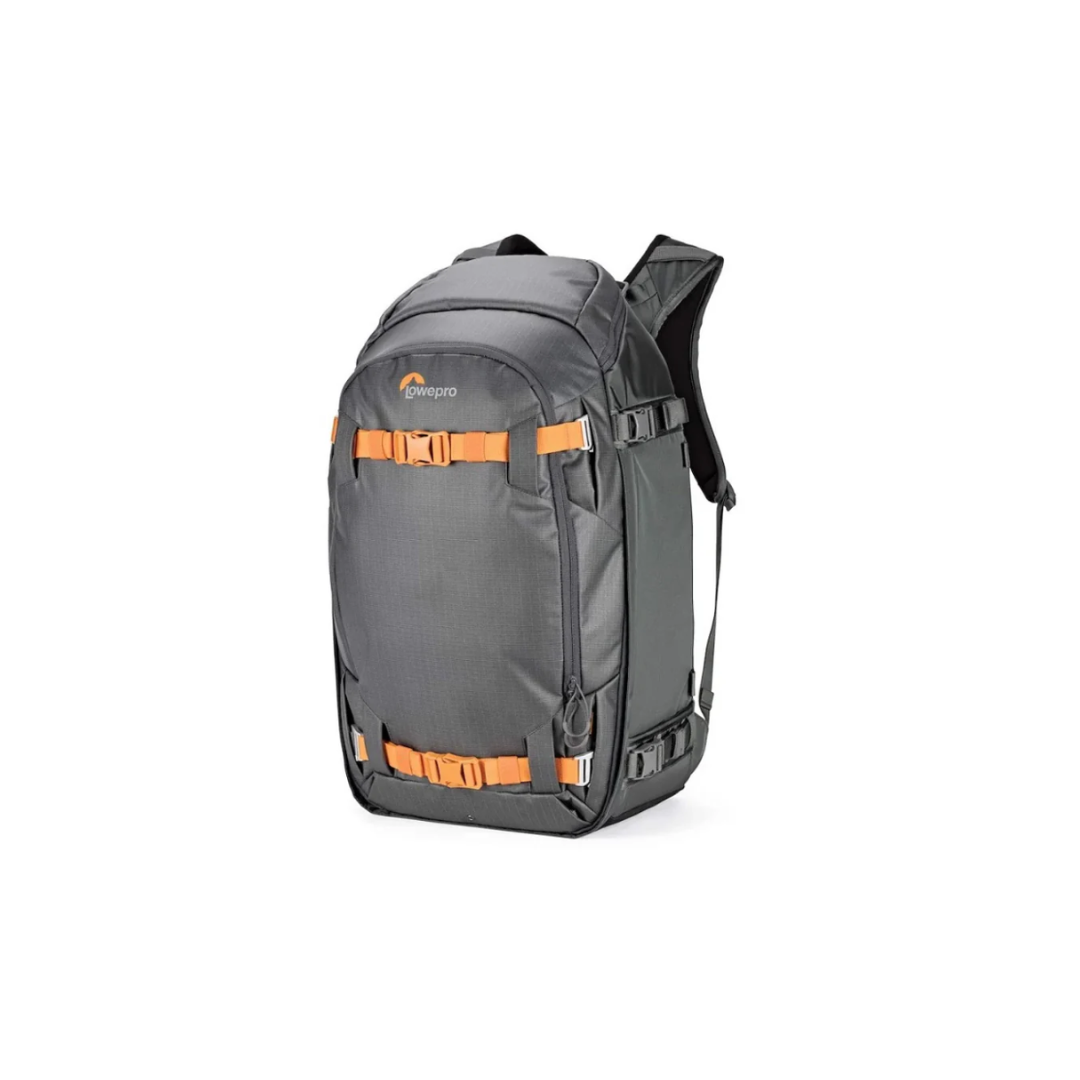 Lowepro Whistler BP 450 AW II grey camera backpack with weatherproof design and large storage capacity