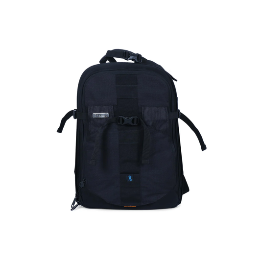 Photron Pro Runner 320 AW II camera backpack featuring spacious compartments, weather-resistant build, and organized storage for DSLR gear and accessories.