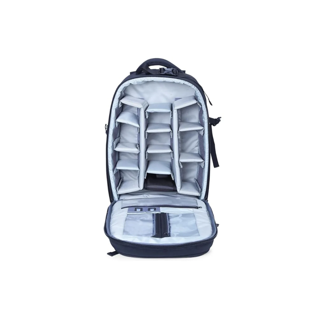 Photron Pro Runner 320 AW II camera backpack featuring spacious compartments, weather-resistant build, and organized storage for DSLR gear and accessories.