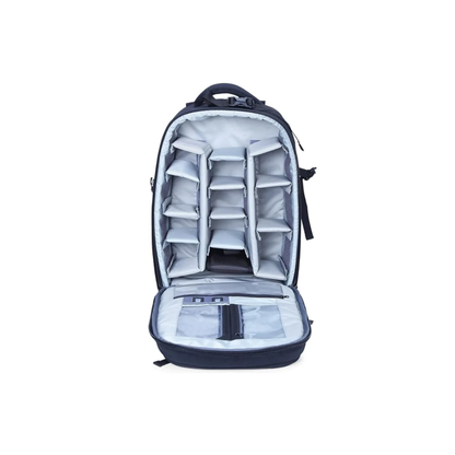 Photron Pro Runner 320 AW II camera backpack featuring spacious compartments, weather-resistant build, and organized storage for DSLR gear and accessories.