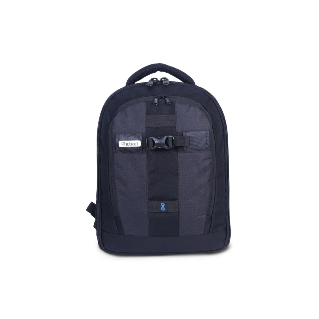 Photron Backpack Pro Runner 220 AW II camera backpack for DSLR/mirrorless with padded compartments, quick access, adjustable dividers and weather protection.