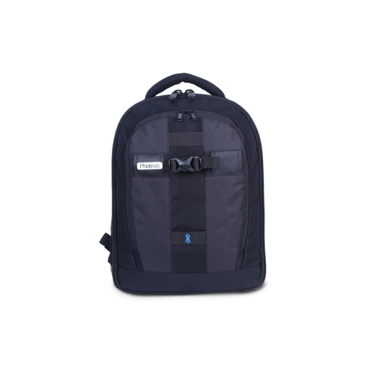 Photron Backpack Pro Runner 220 AW II camera backpack for DSLR/mirrorless with padded compartments, quick access, adjustable dividers and weather protection.