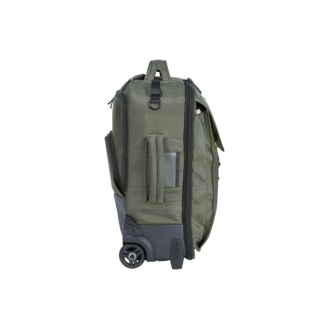Vanguard VEO Select 59T Camera Roller Backpack, hybrid camera roller bag with backpack straps and padded compartments for professional camera gear storage and travel