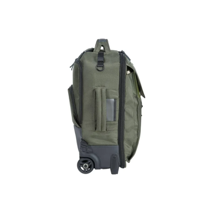 Vanguard VEO Select 59T Camera Roller Backpack, hybrid camera roller bag with backpack straps and padded compartments for professional camera gear storage and travel