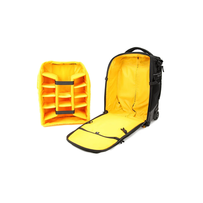 Vanguard Alta Fly Rolling Camera Bag Series, wheeled professional camera bag designed for DSLR and mirrorless gear storage and travel convenience