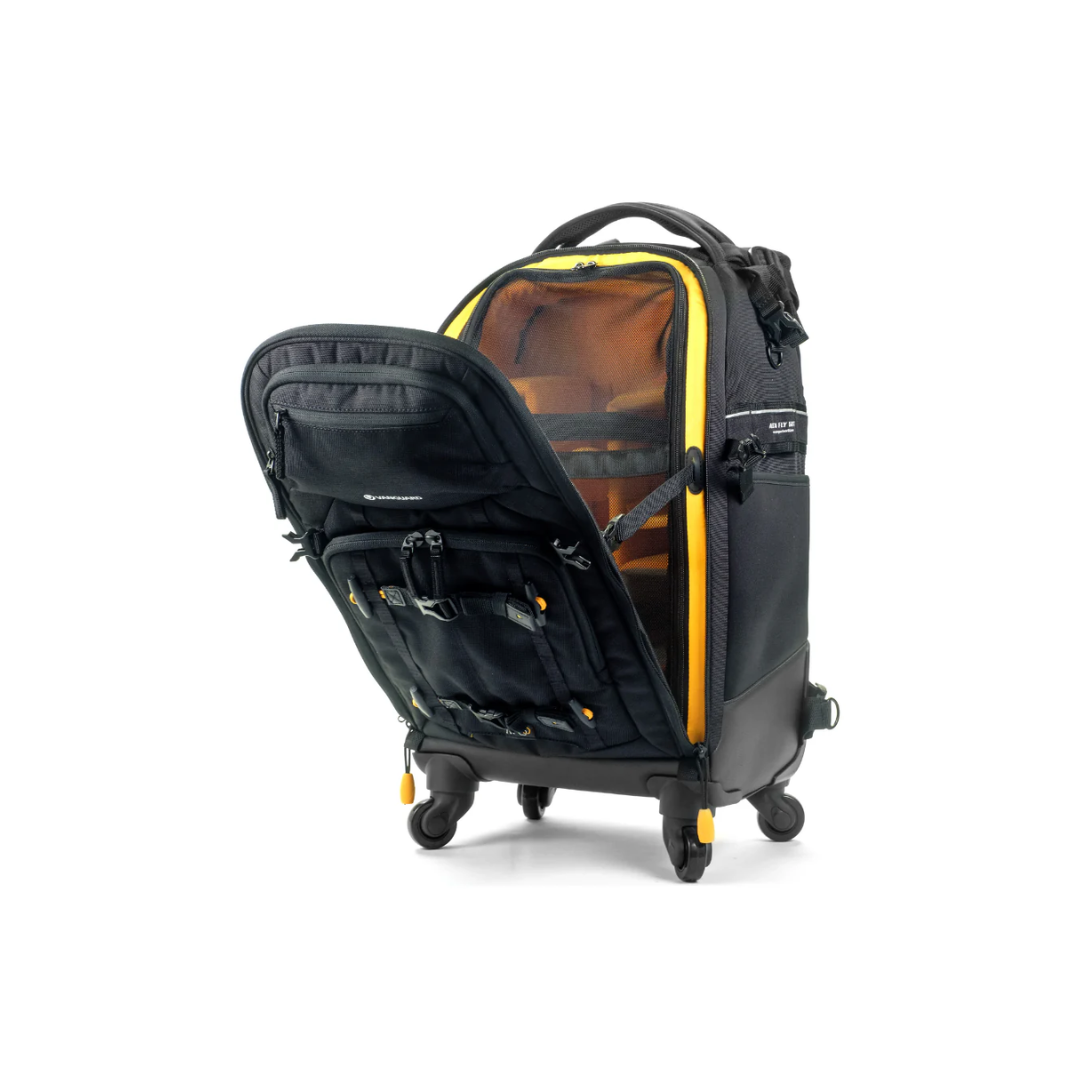 Vanguard Alta Fly Rolling Camera Bag Series, wheeled professional camera bag designed for DSLR and mirrorless gear storage and travel convenience