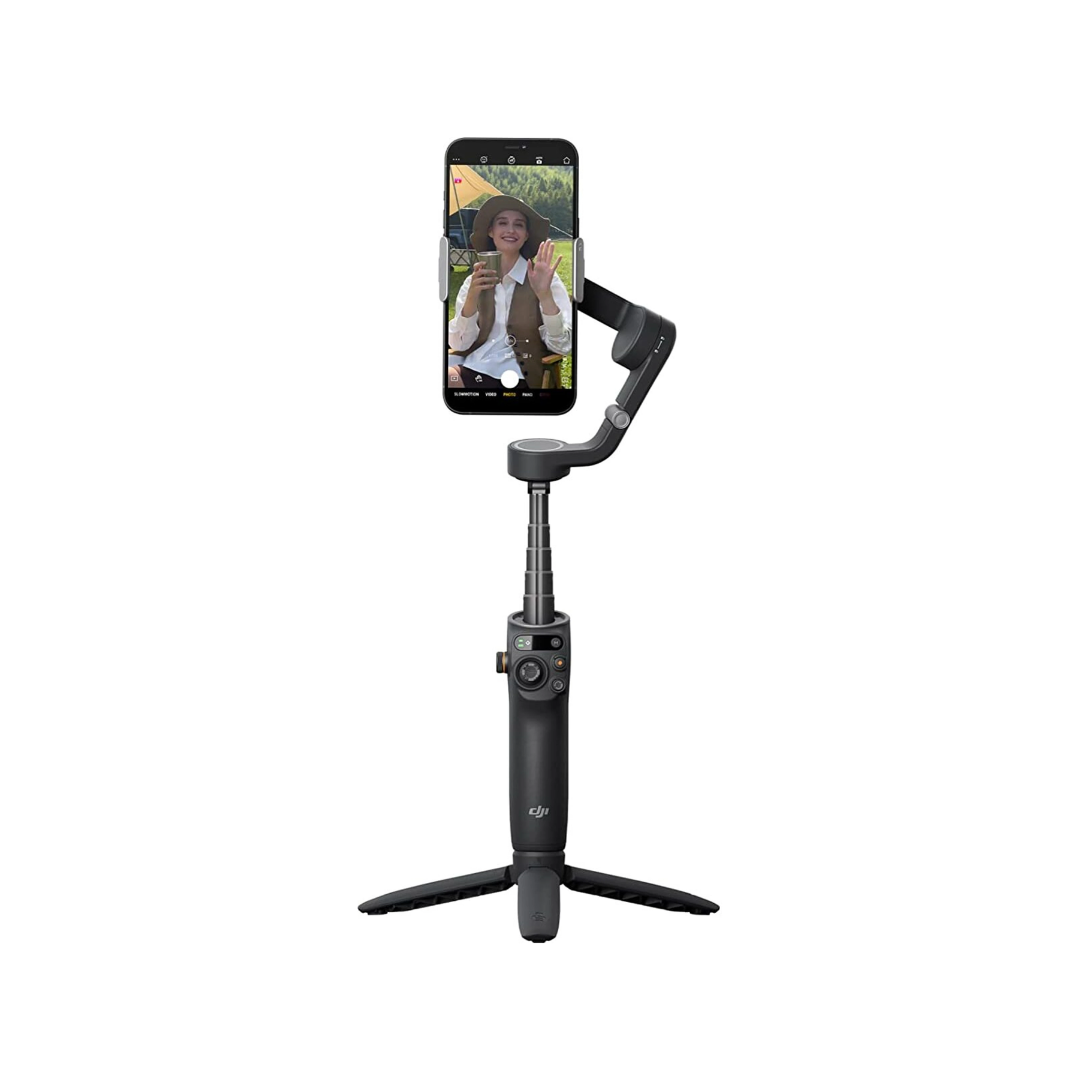 Used DJI Osmo Mobile 6 smartphone gimbal stabilizer for smooth video recording