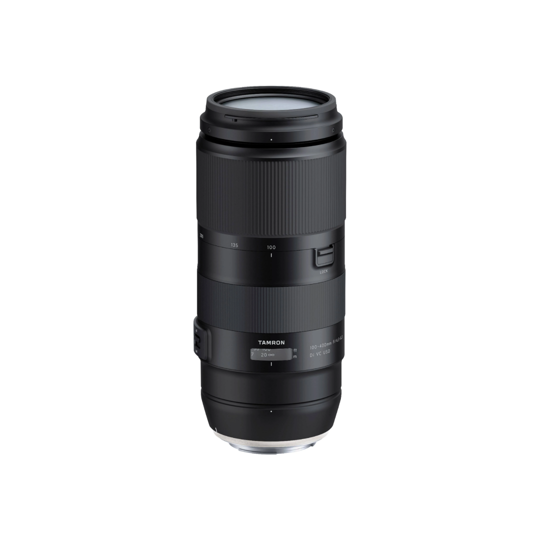 Used Tamron 100-400mm f/4.5-6.3 Di VC USD telephoto zoom lens for Nikon DSLR camera at Camera Club