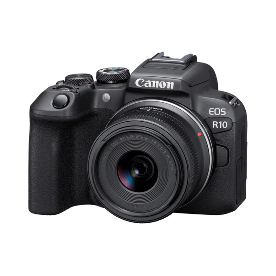 Canon EOS R10 mirrorless camera with RF-S 18-45mm f4.5-6.3 IS STM kit lens
